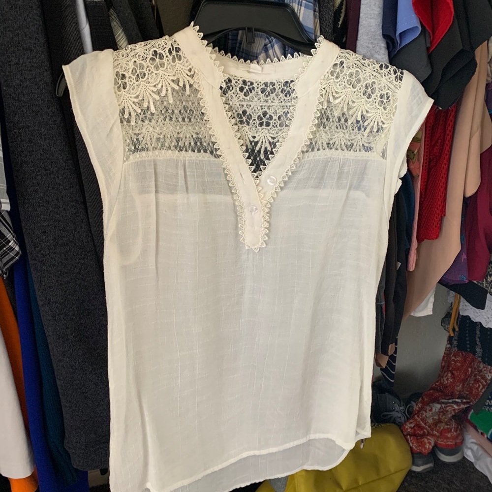 Lacy white blouse